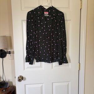 Kate Spade Green Top with Purple Dots